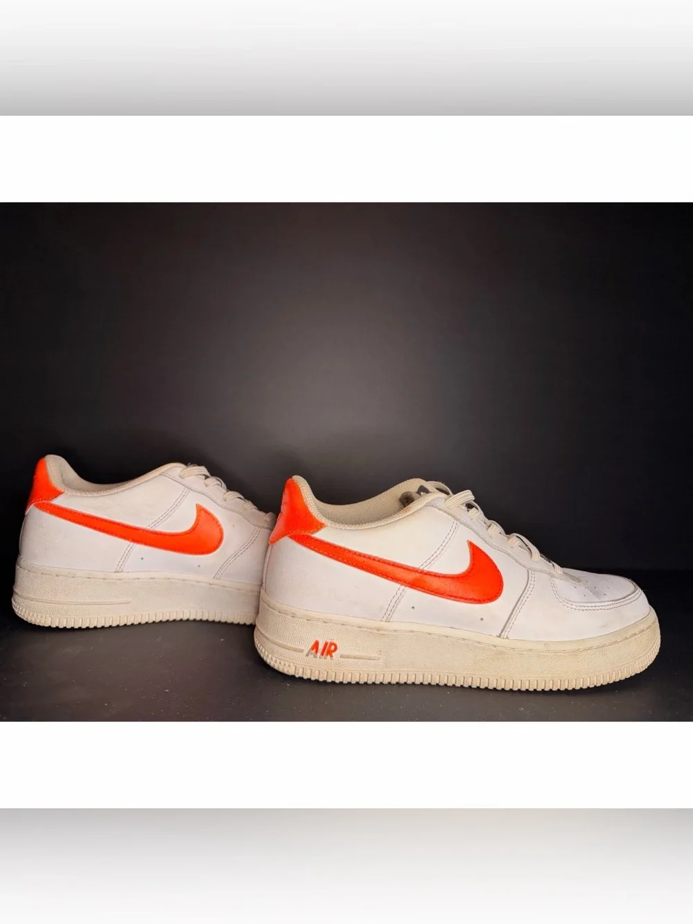 Nike Air Force 1 Low GS White / Bright Orange Sneakers 6.5Y Women’s 8